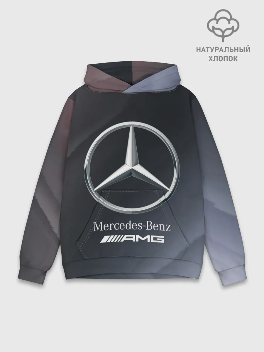 Худи мужской база хлопок / MERCEDES / МЕРСЕДЕС