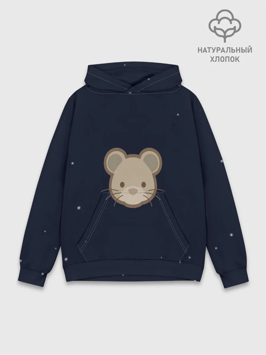 Худи мужской база хлопок / Ночная мышь