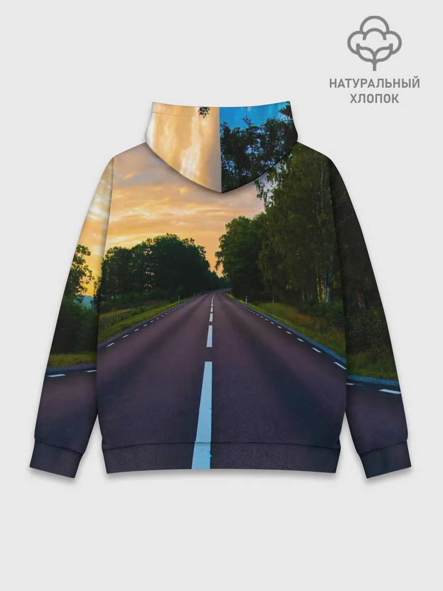 Худи мужской база хлопок / дорога