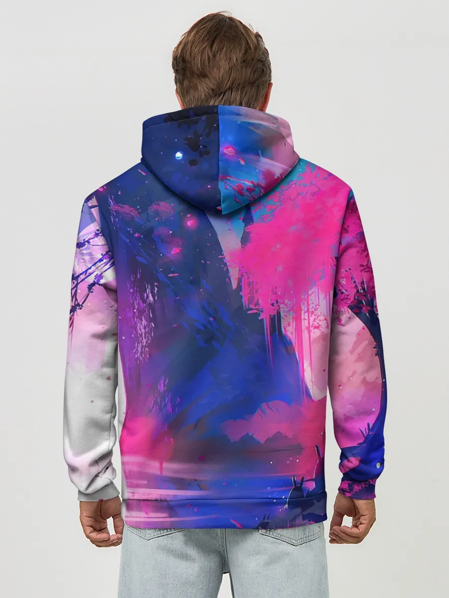 Худи мужской база хлопок / Неоновые Краски