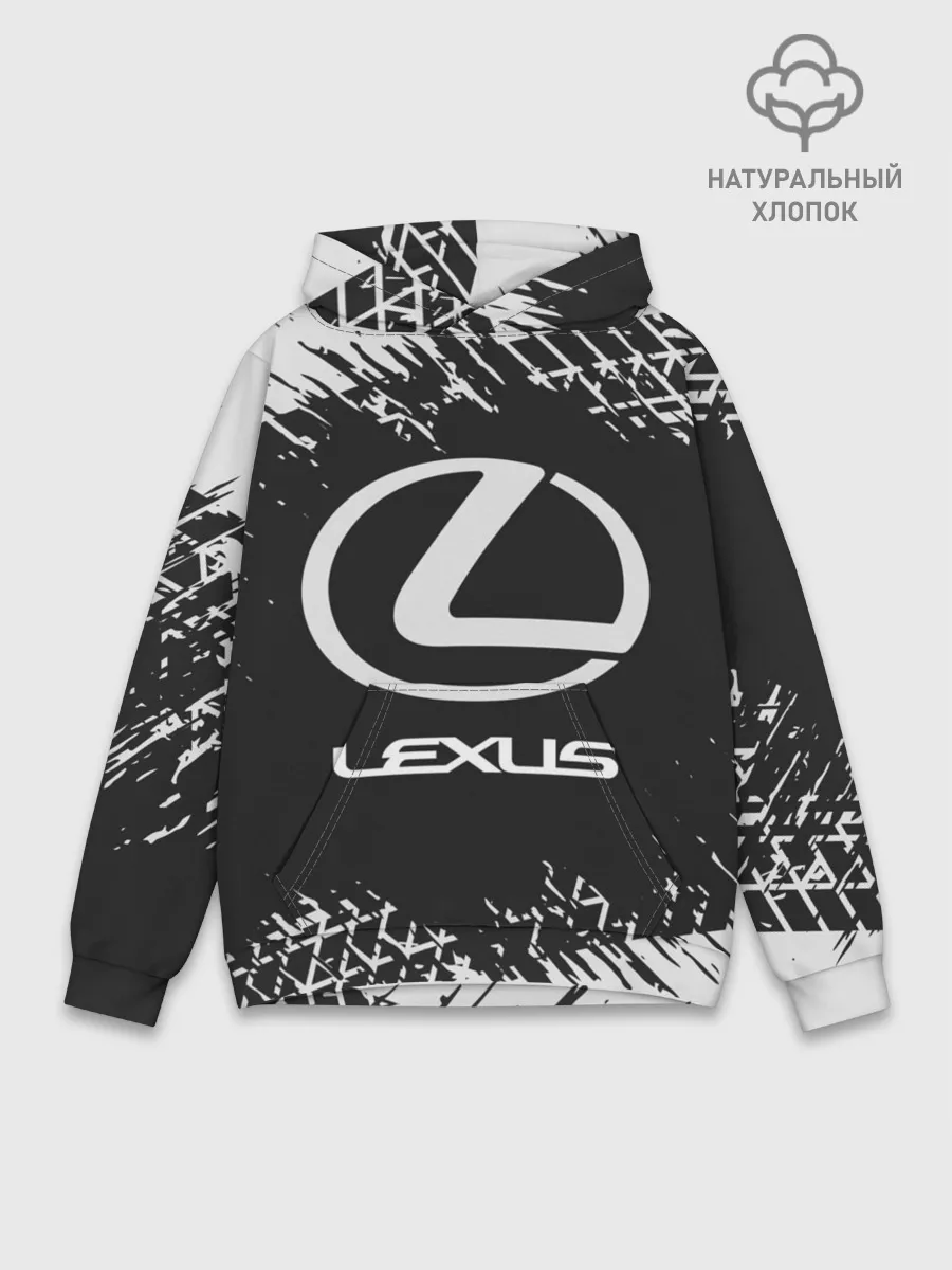 Худи мужской база хлопок / LEXUS / ЛЕКСУС