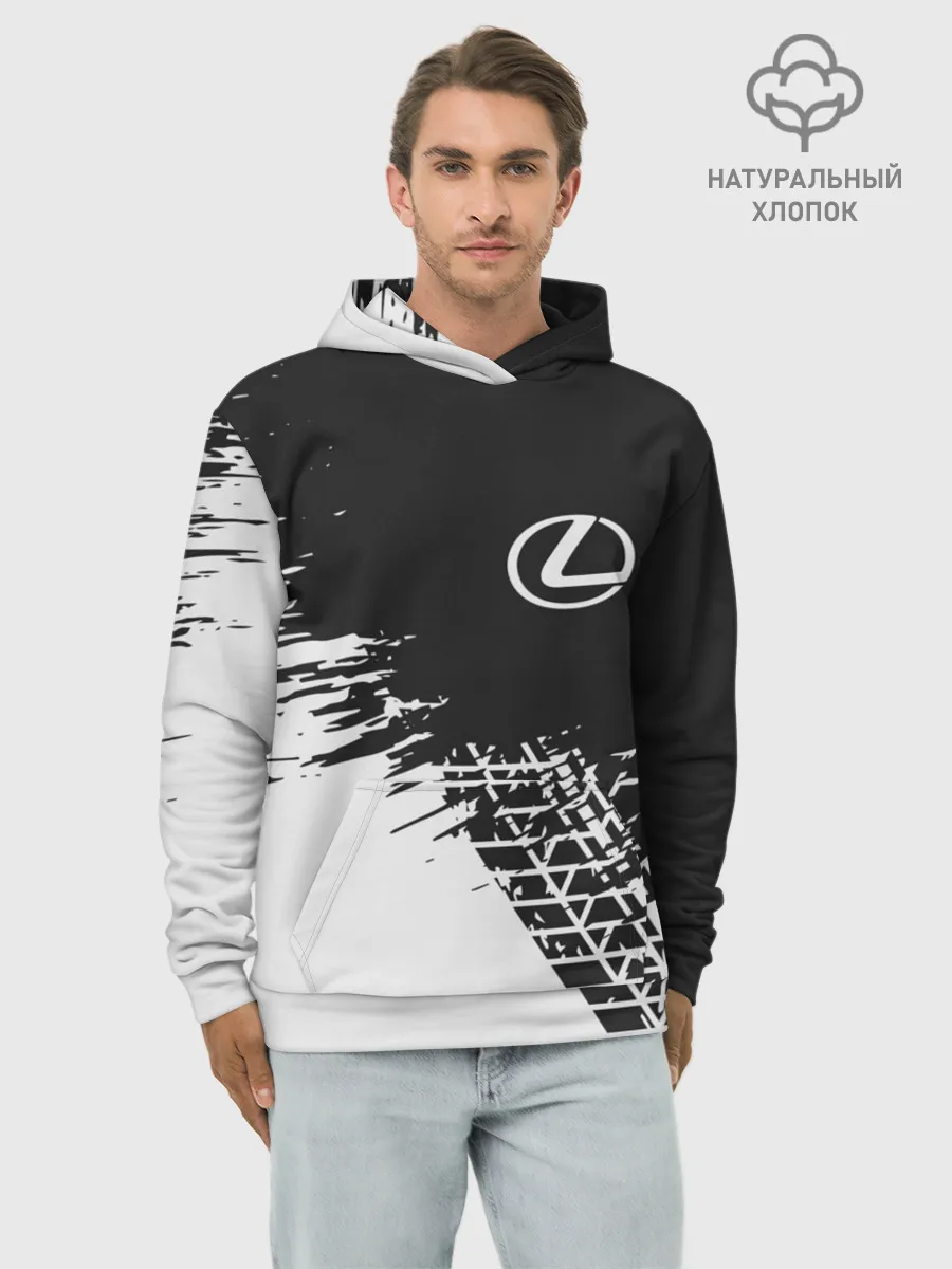 Худи мужской база хлопок / LEXUS / ЛЕКСУС