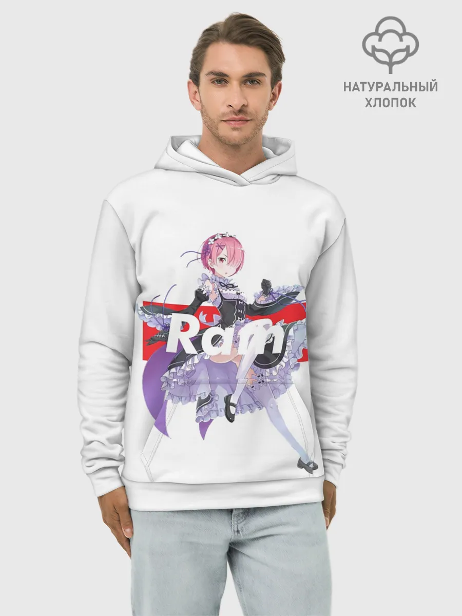 Худи мужской база хлопок / Re:Zero