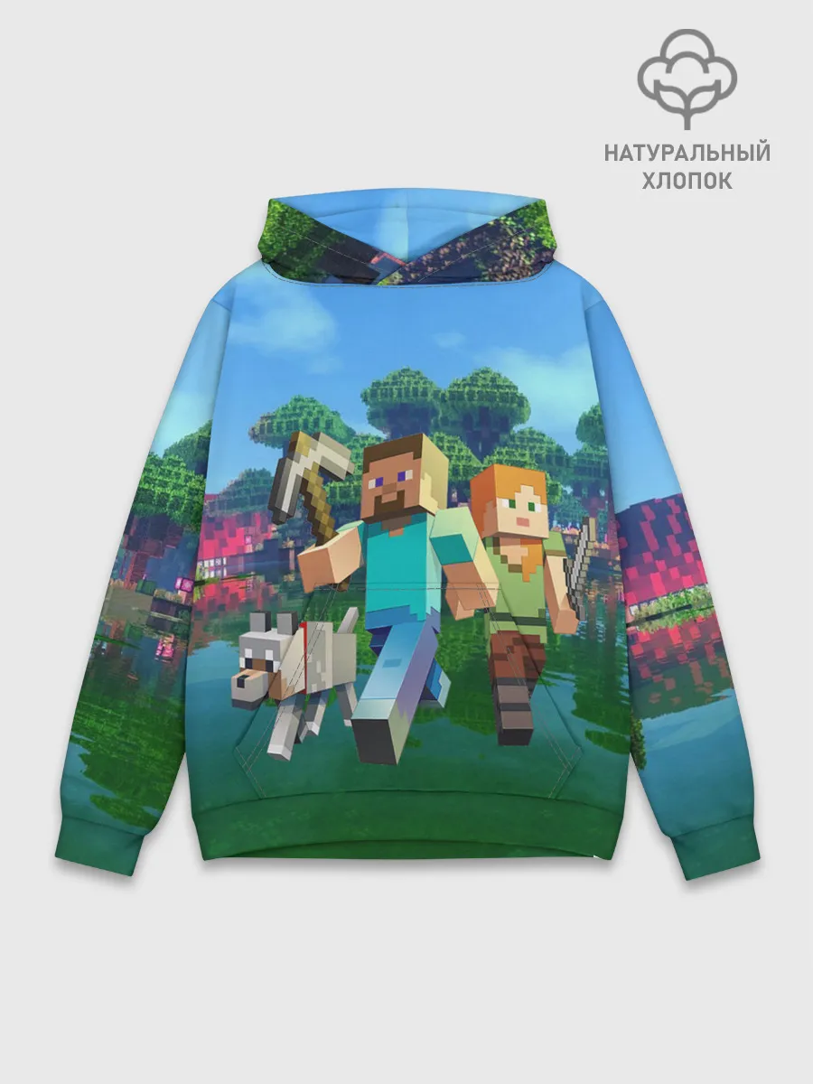 Худи мужской база хлопок / minecraft