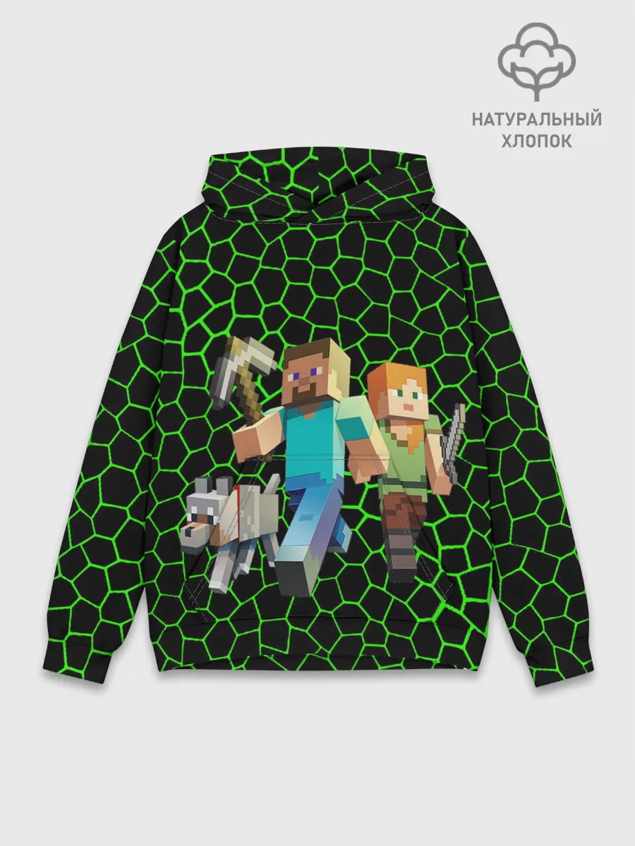 Худи мужской база хлопок / minecraft