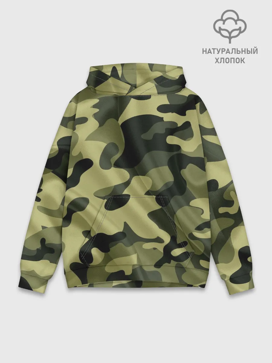 Худи мужской база хлопок / Милитари