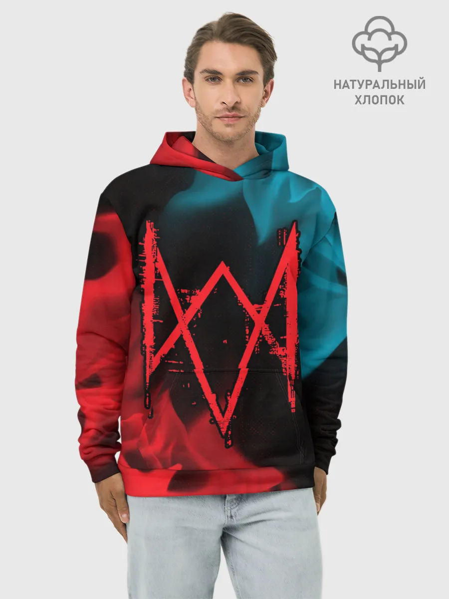 Худи мужской база хлопок / WATCH DOGS LEGION / ВОТЧ ДОГС