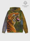 Худи мужской база хлопок / Тигр 3D