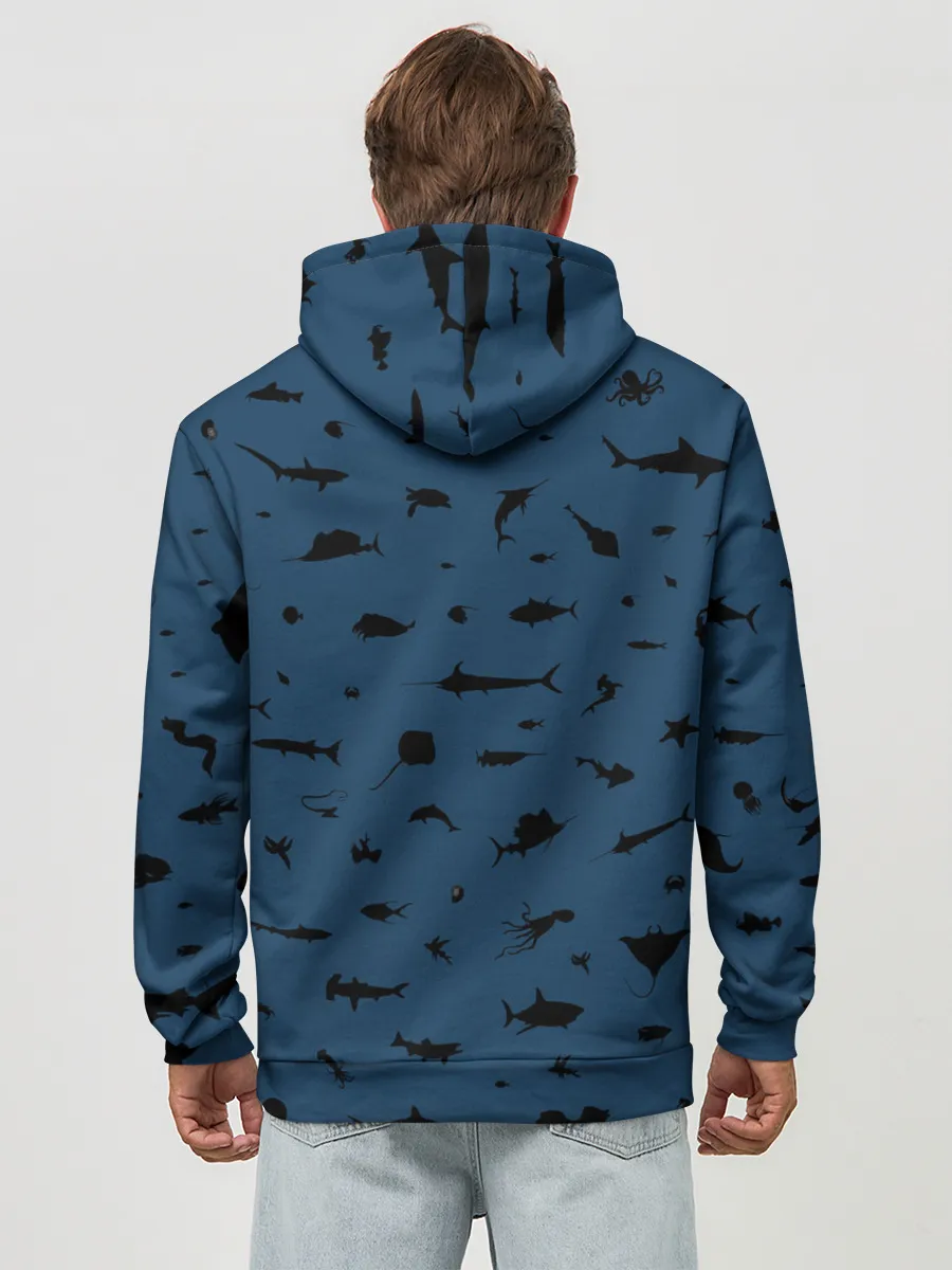 Худи мужской база хлопок / Fish