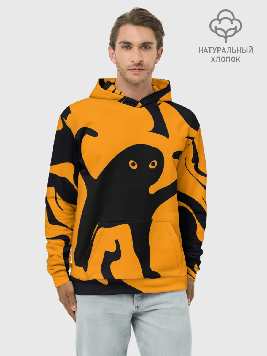 Худи мужской база хлопок / Кот- мем