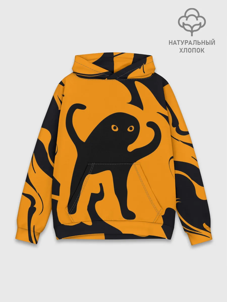 Худи мужской база хлопок / Кот- мем