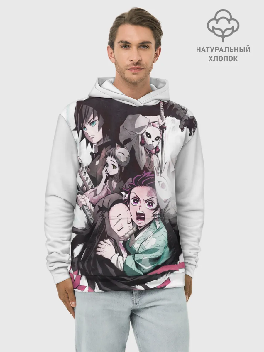 Худи мужской база хлопок / Убийца Демонов постер