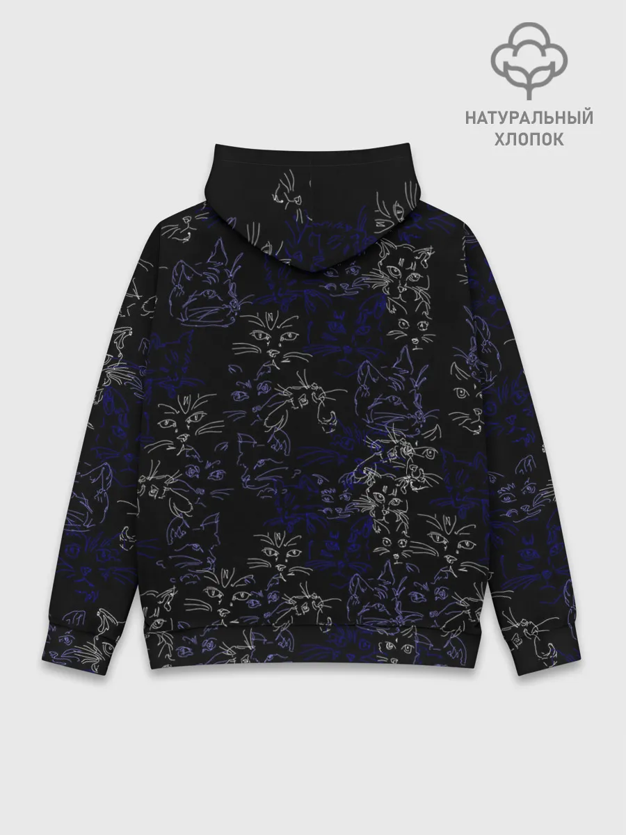 Худи мужской база хлопок / Ночные кошечки