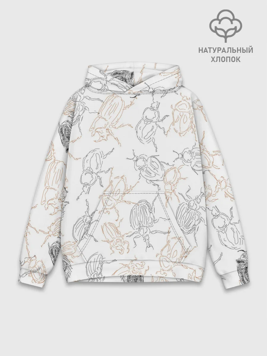 Худи мужской база хлопок / Ползучие жучки