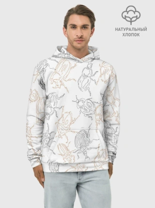 Худи мужской база хлопок / Ползучие жучки