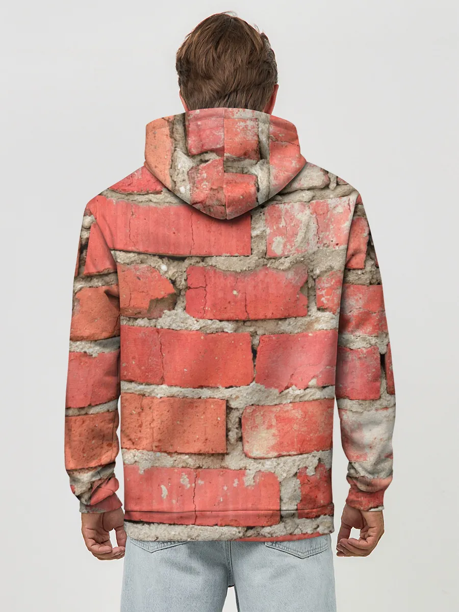 Худи мужской база хлопок / Кирпичная стена