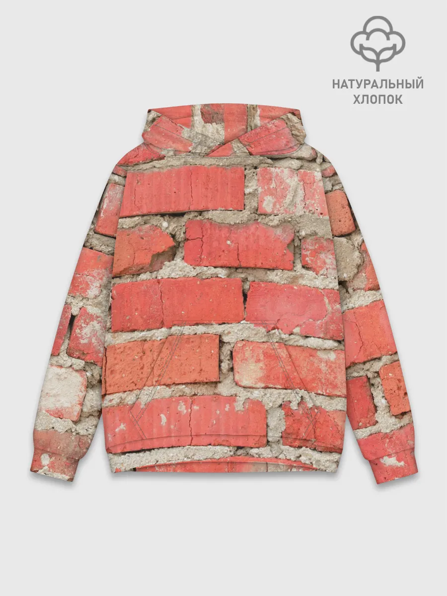 Худи мужской база хлопок / Кирпичная стена