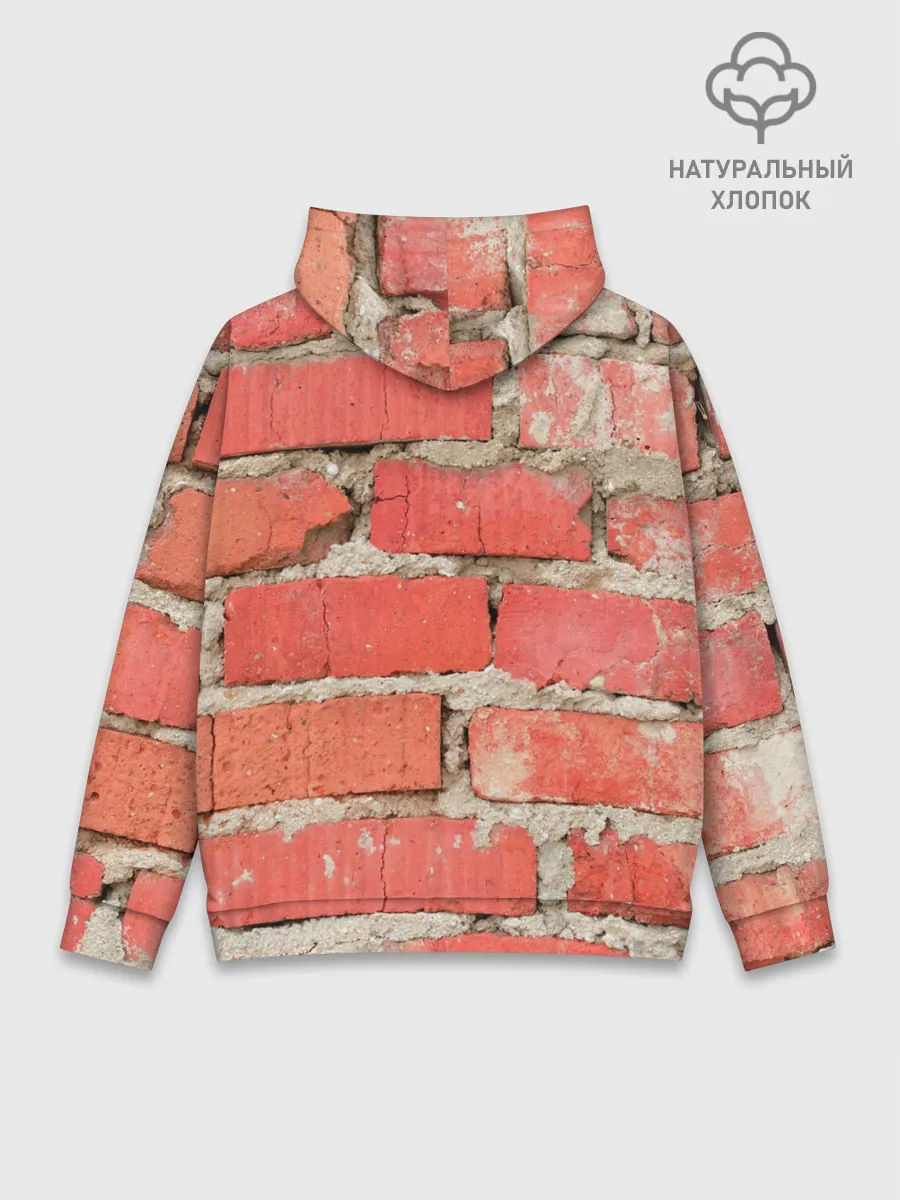 Худи мужской база хлопок / Кирпичная стена