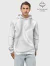 Худи мужской база хлопок / Белое полотно текстура