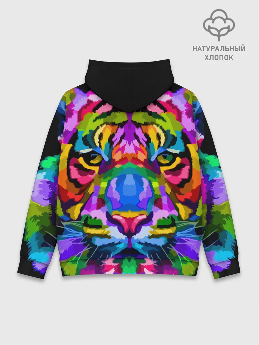 Худи мужской база хлопок / Neon tiger