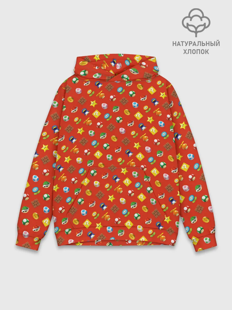 Худи мужской база хлопок / Super Mario