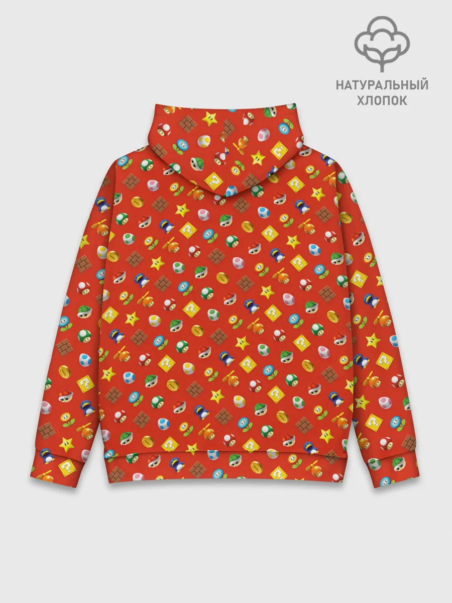 Худи мужской база хлопок / Super Mario