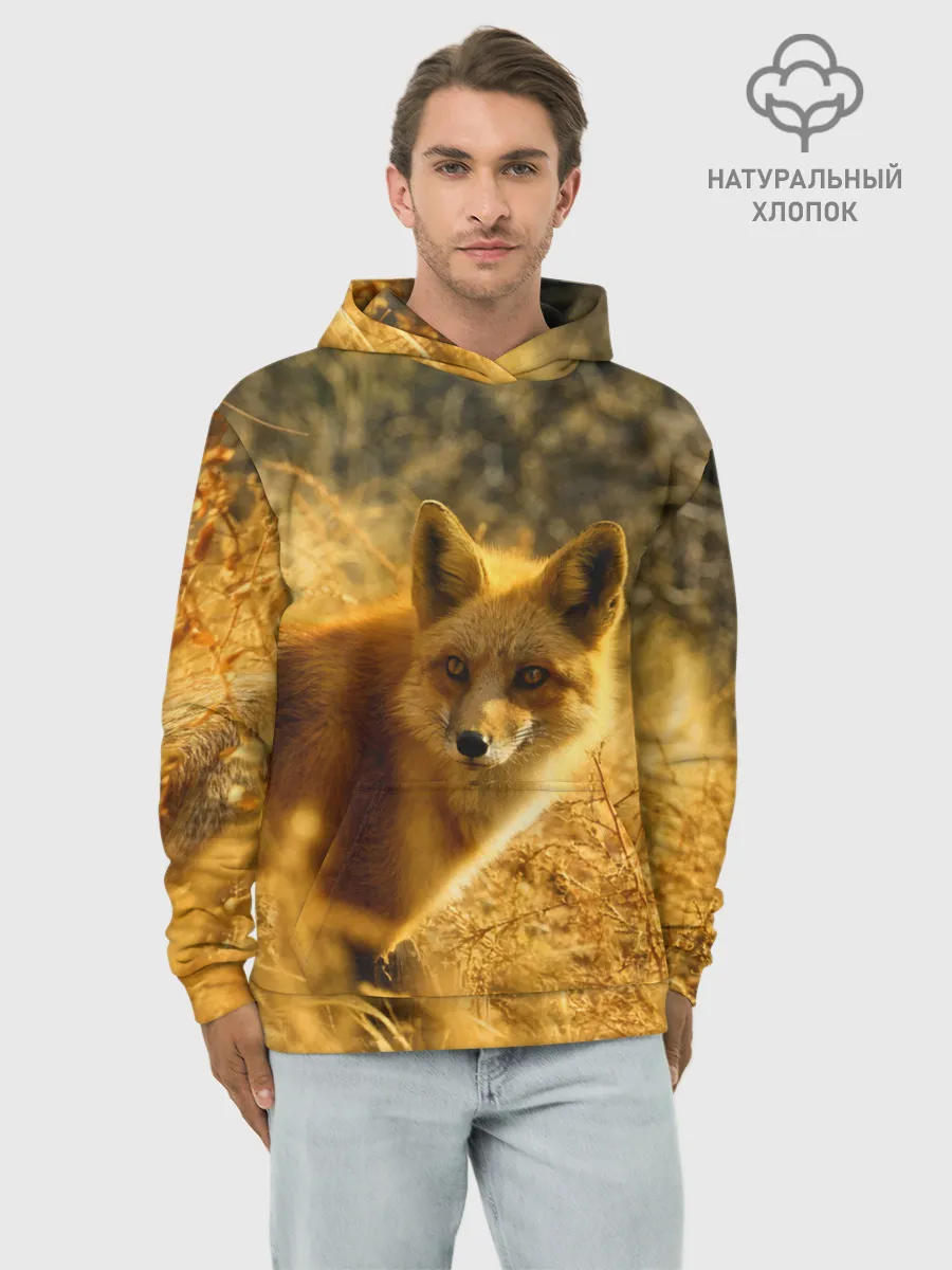 Худи мужской база хлопок / Рыжая Лиса
