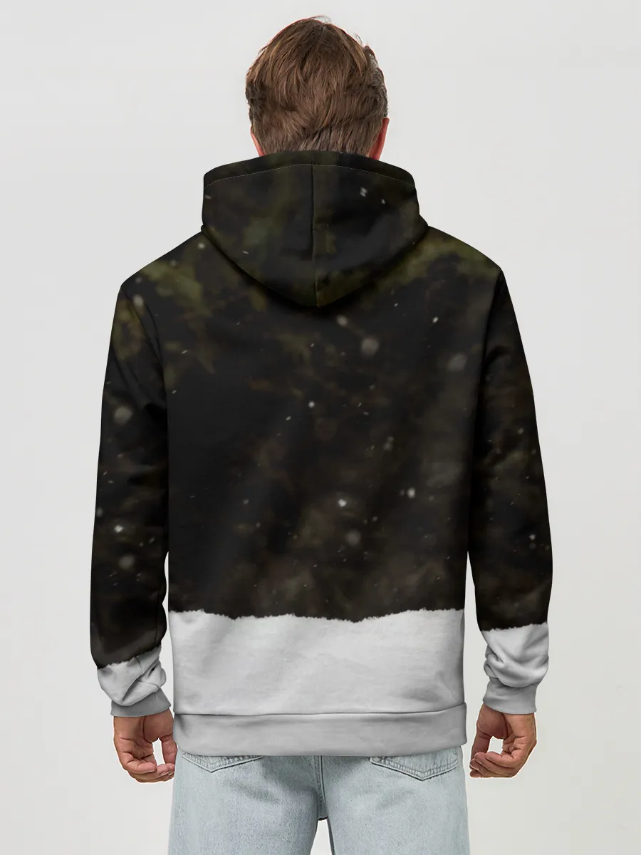 Худи мужской база хлопок / Лиса и снег