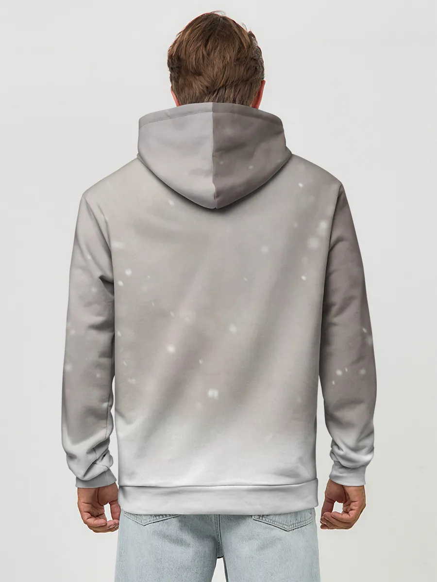 Худи мужской база хлопок / Лиса и снег