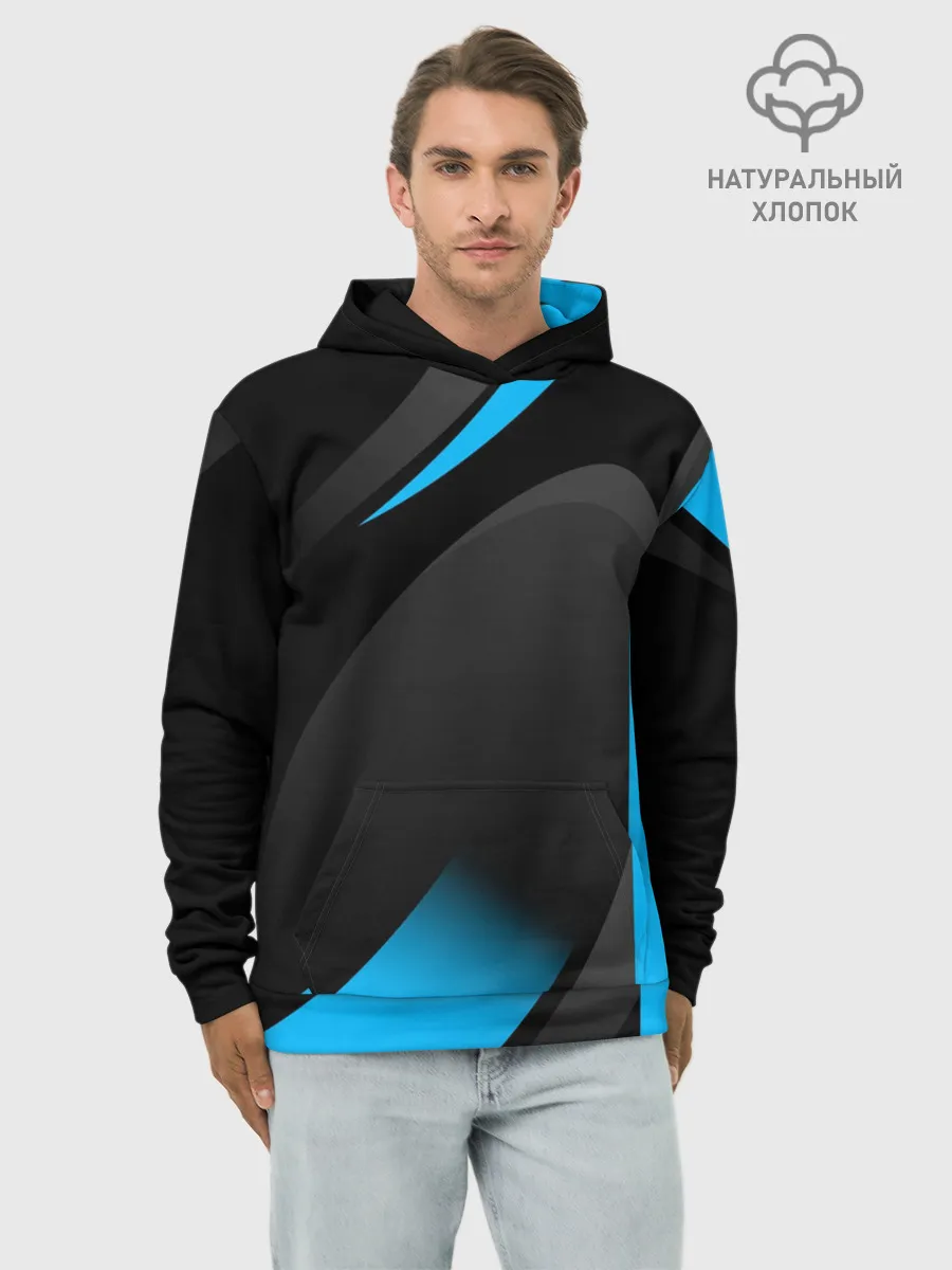 Худи мужской база хлопок / SPORT WEAR BLUE