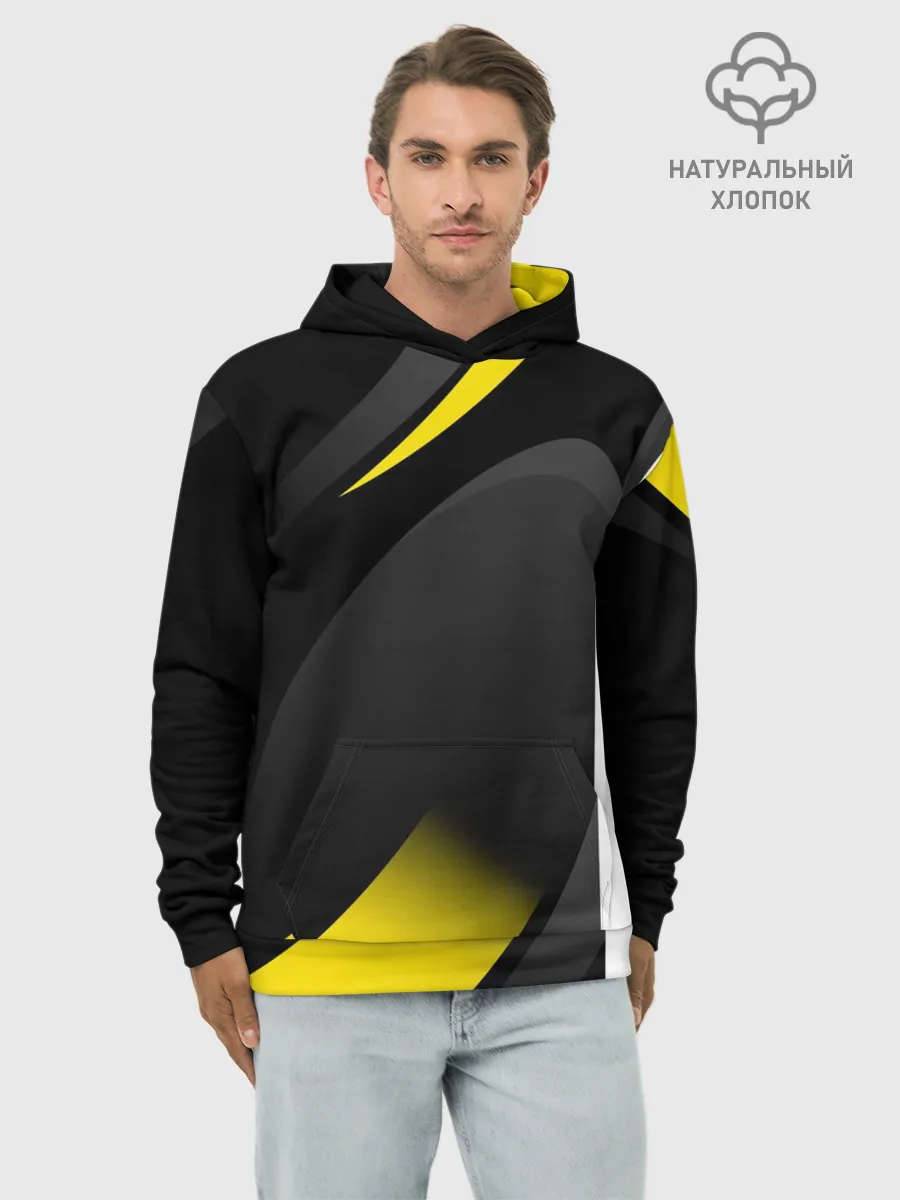 Худи мужской база хлопок / SPORT WEAR YELLOW