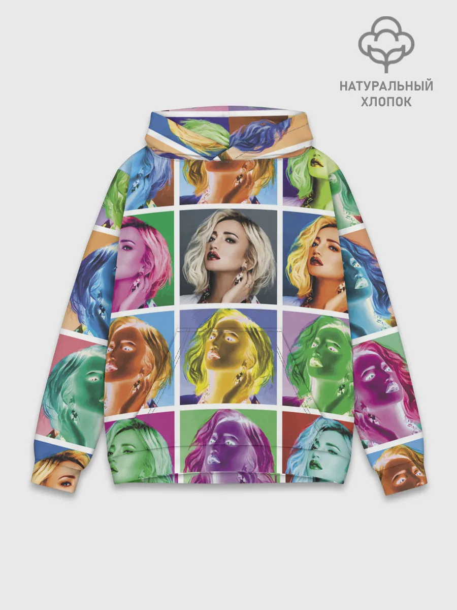 Худи мужской база хлопок / Buzova pop-art