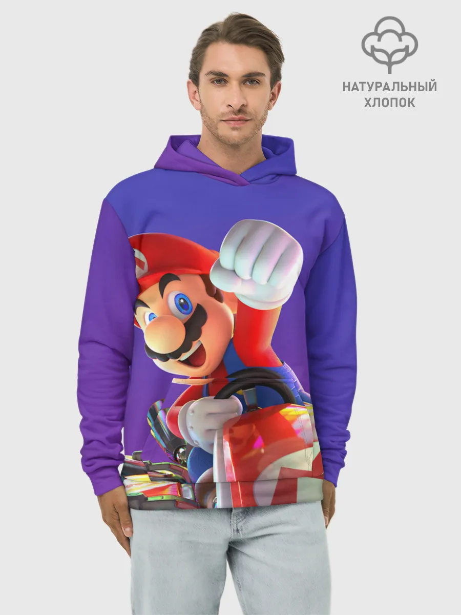 Худи мужской база хлопок / Mario 3D