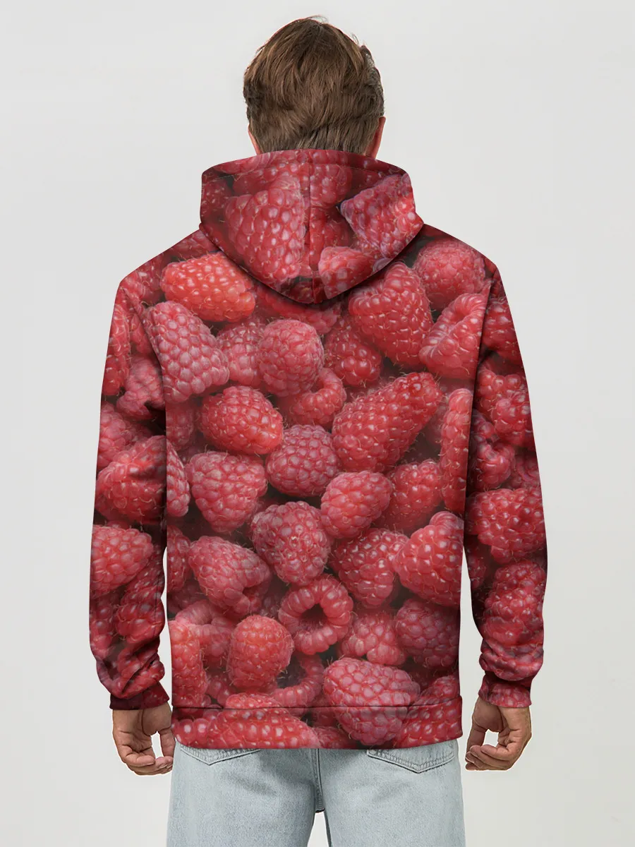 Худи мужской база хлопок / Малина.