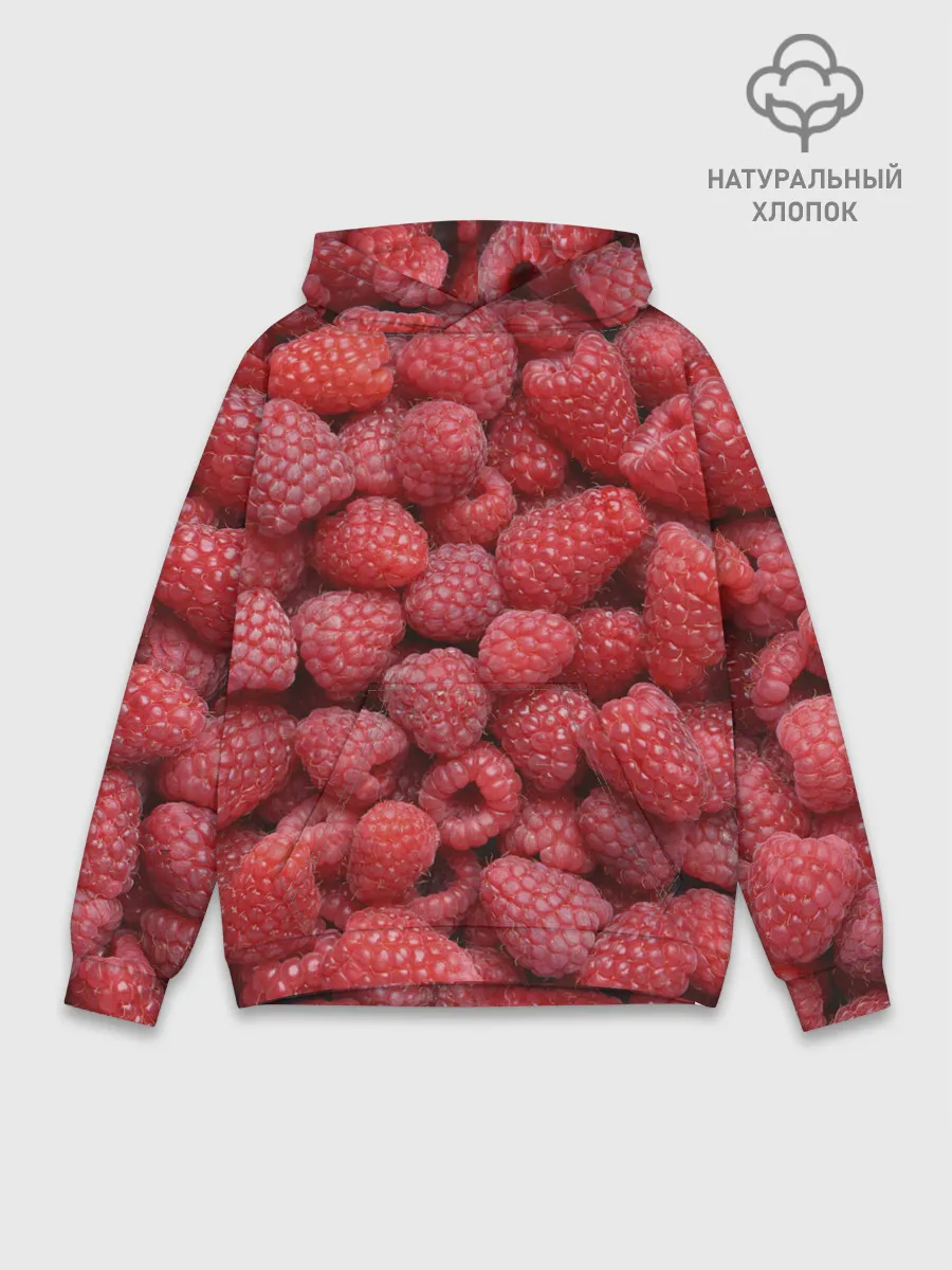 Худи мужской база хлопок / Малина.