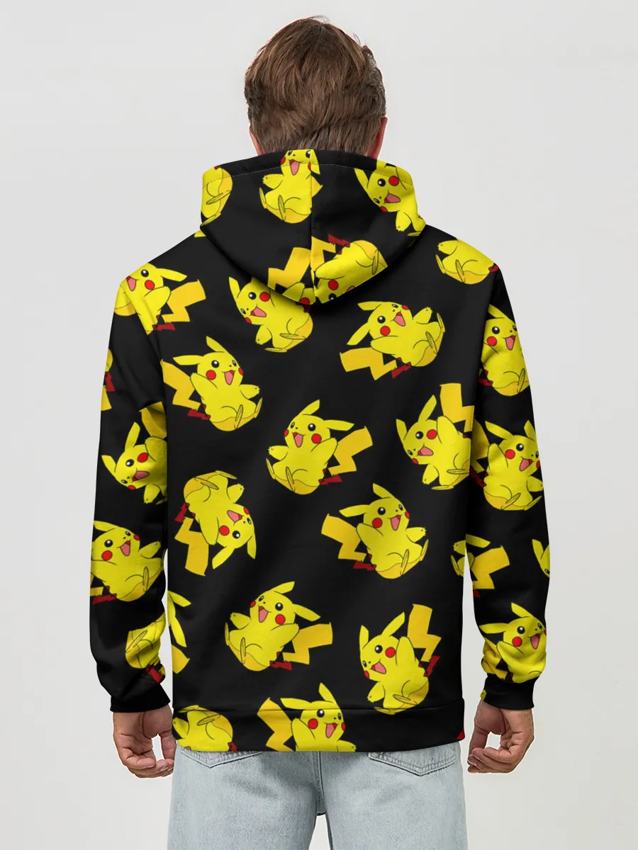 Худи мужской база хлопок / Веселый пикачу