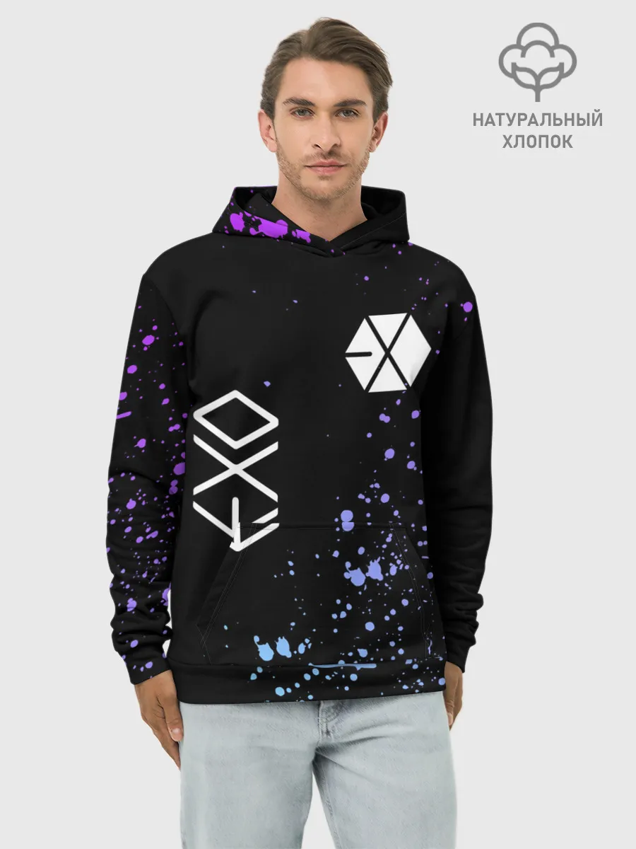 Худи мужской база хлопок / EXO BAND.