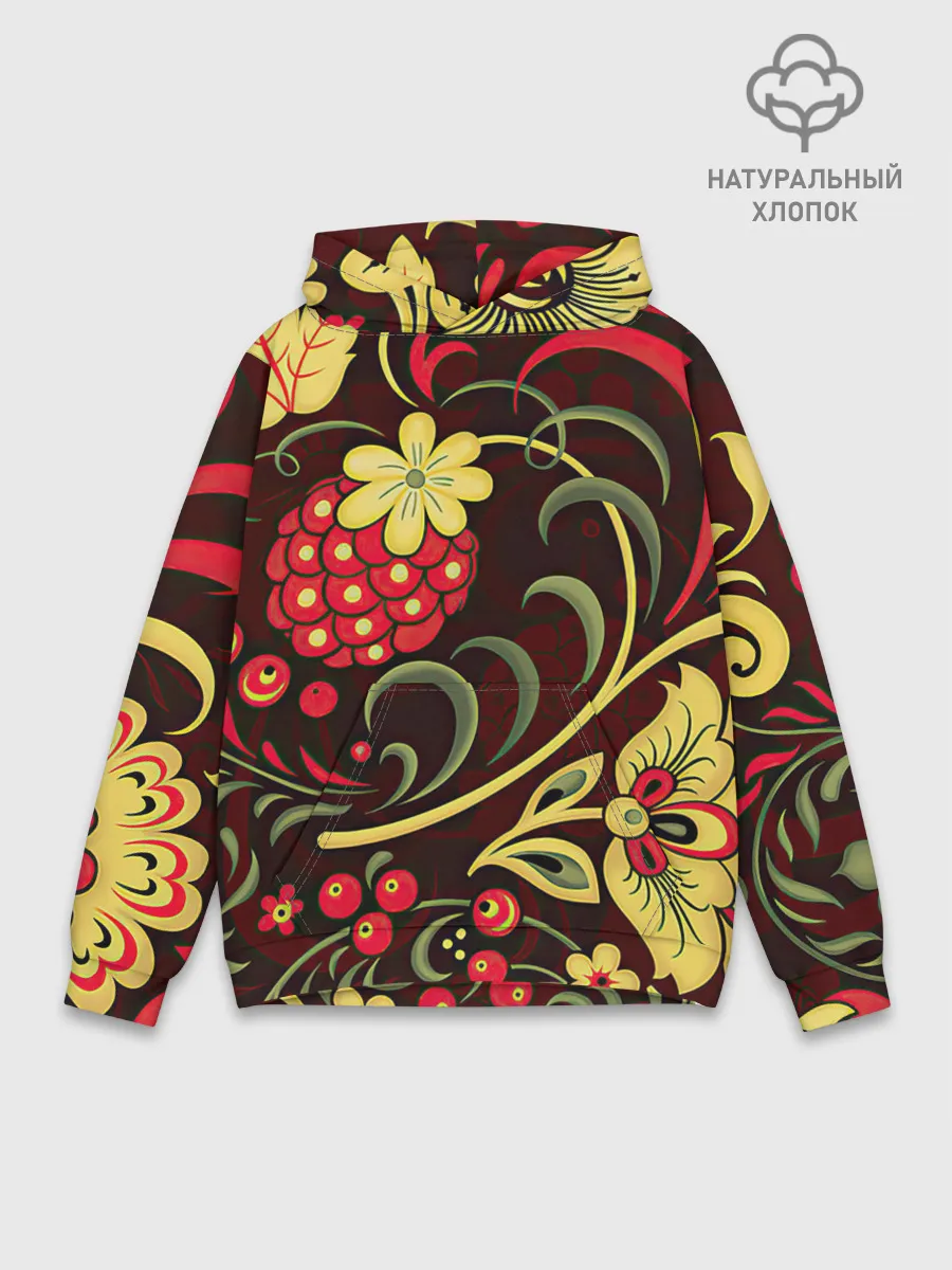 Худи мужской база хлопок / Хохлома