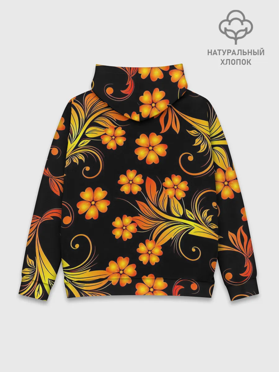 Худи мужской база хлопок / Хохлома