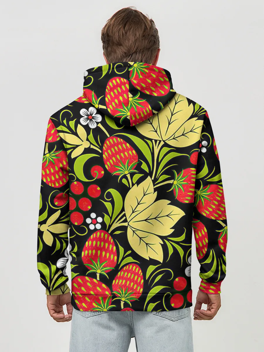 Худи мужской база хлопок / Хохлома