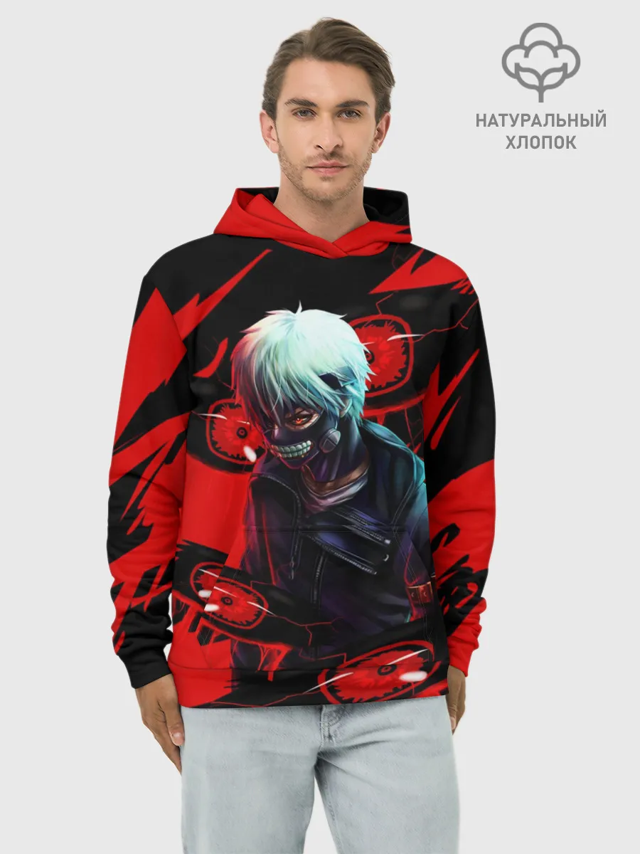 Худи мужской база хлопок / Канеки Кен