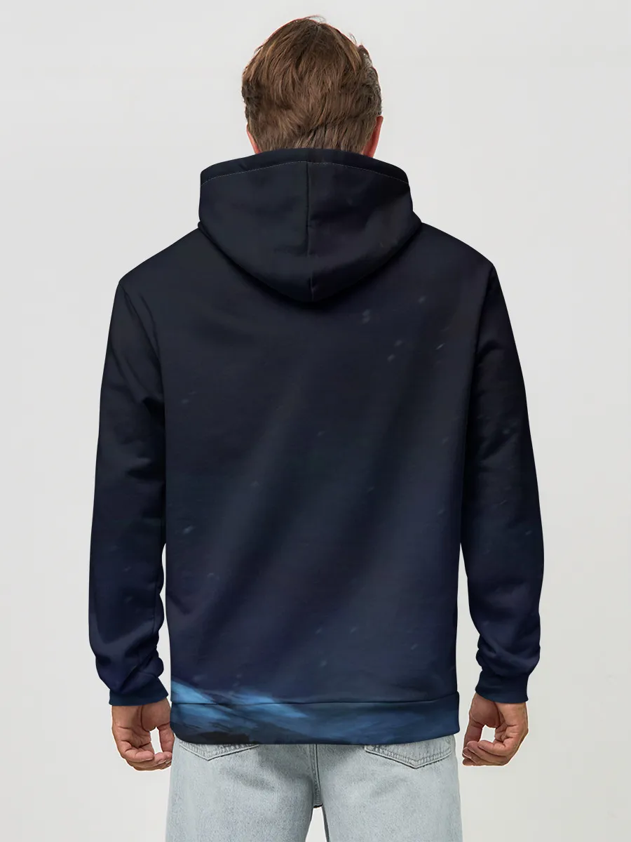 Худи мужской база хлопок / Зимний волк