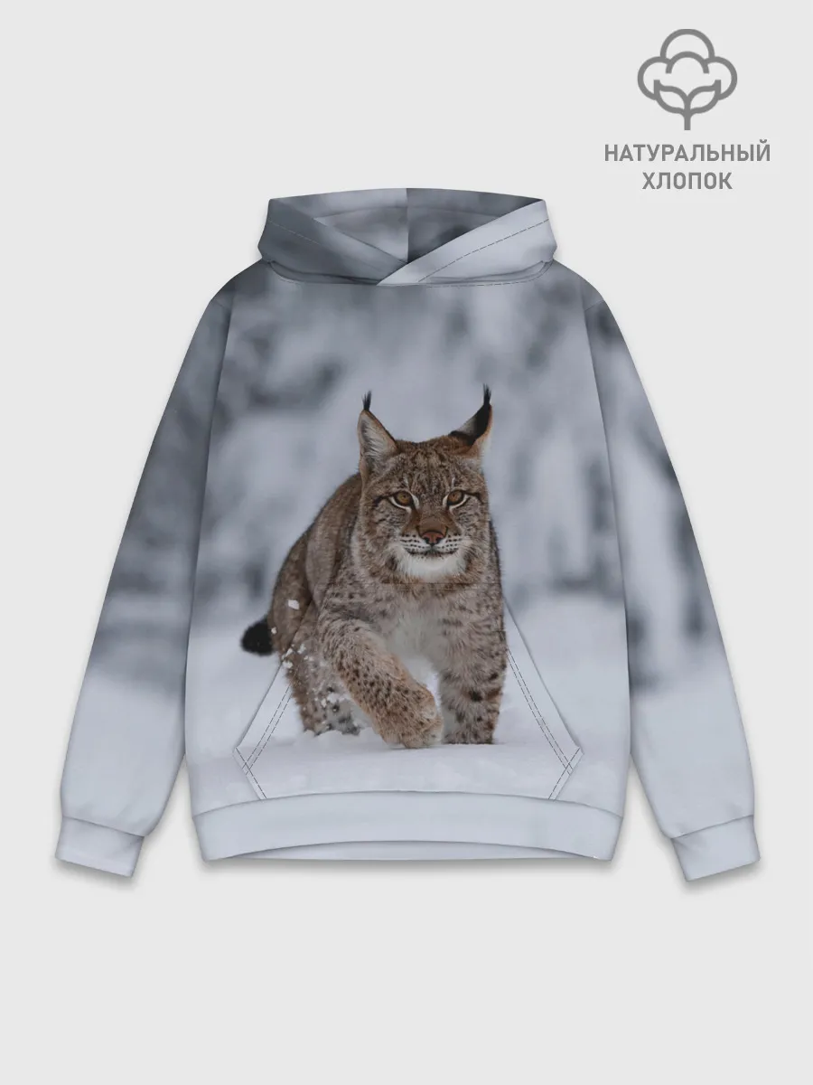 Худи мужской база хлопок / Рысь