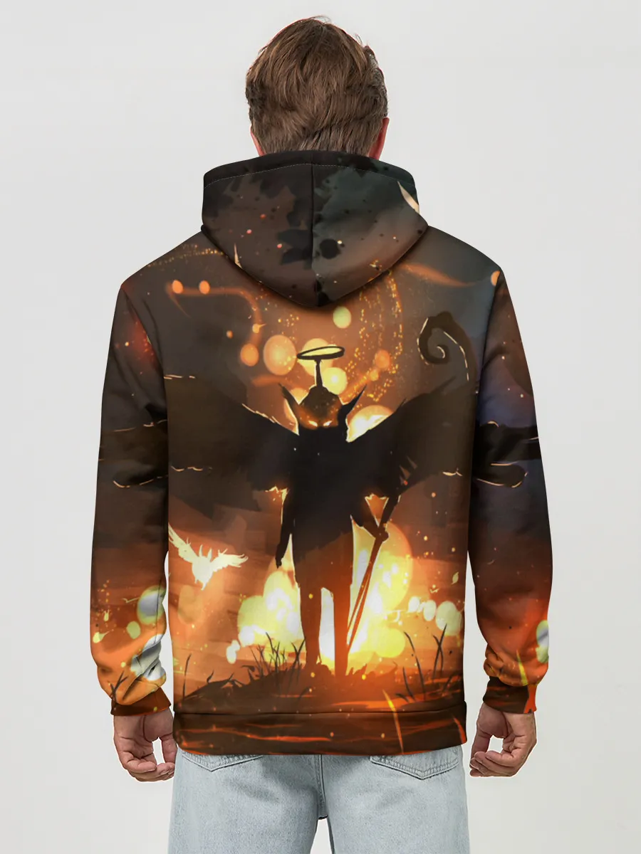 Худи мужской база хлопок / Темный ангел ада