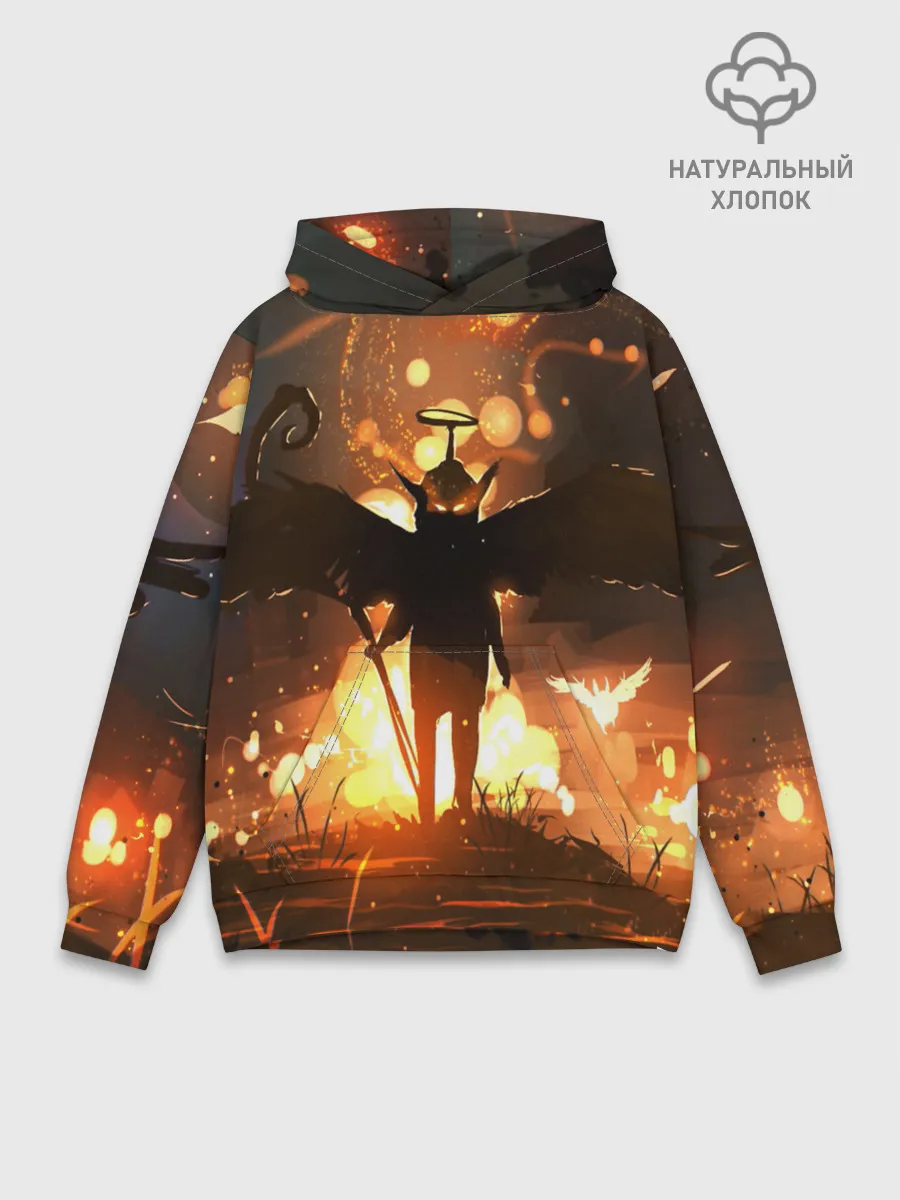 Худи мужской база хлопок / Темный ангел ада