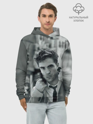Худи мужской база хлопок / Роберт Паттинсон
