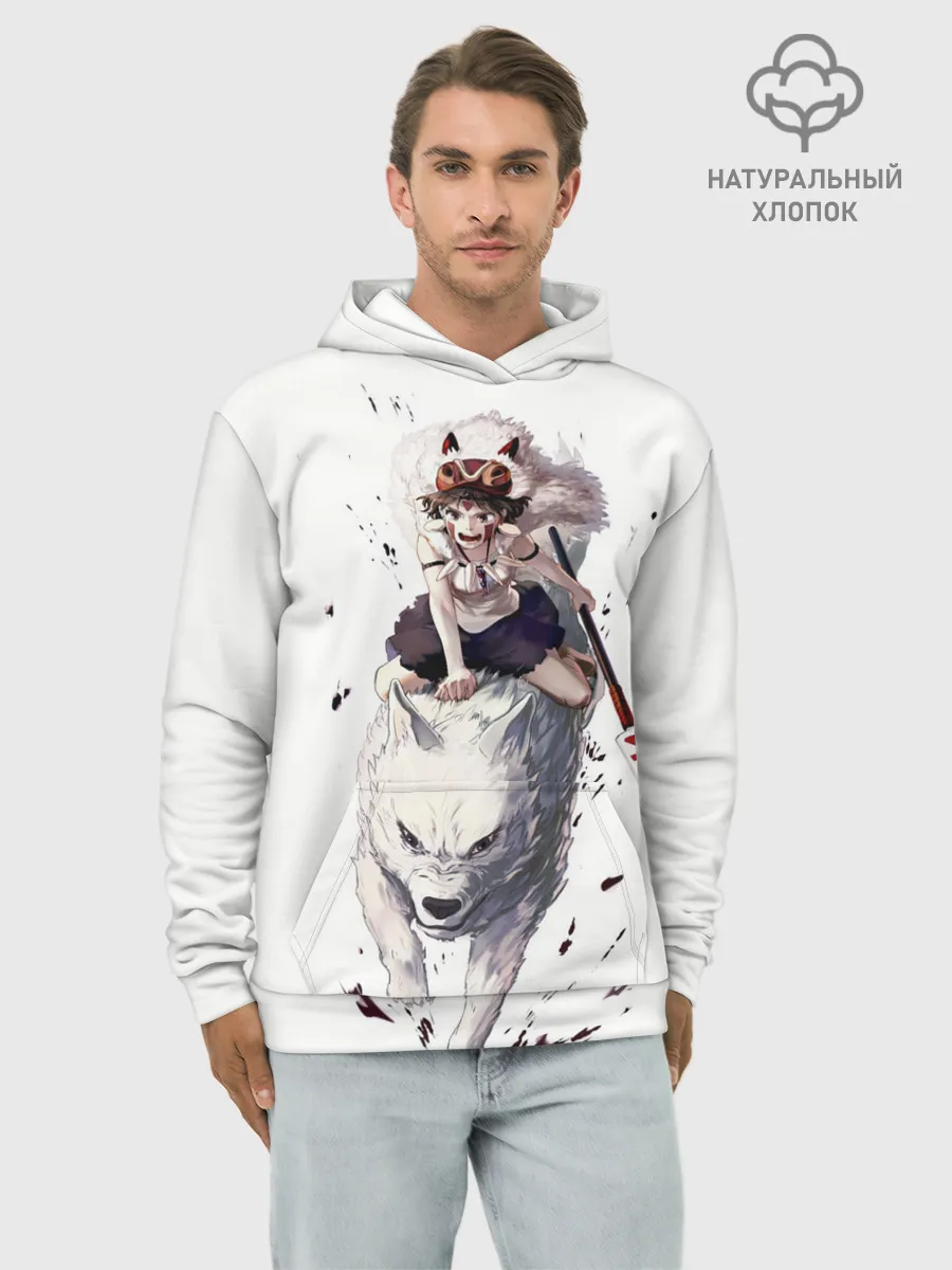 Худи мужской база хлопок / Принцесса Мононоке