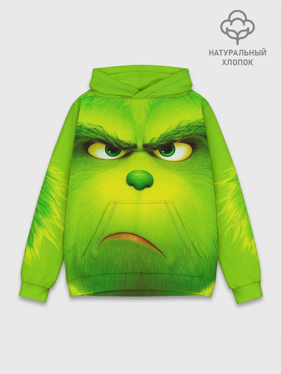 Худи мужской база хлопок / Гринч 3D/ The Grinch