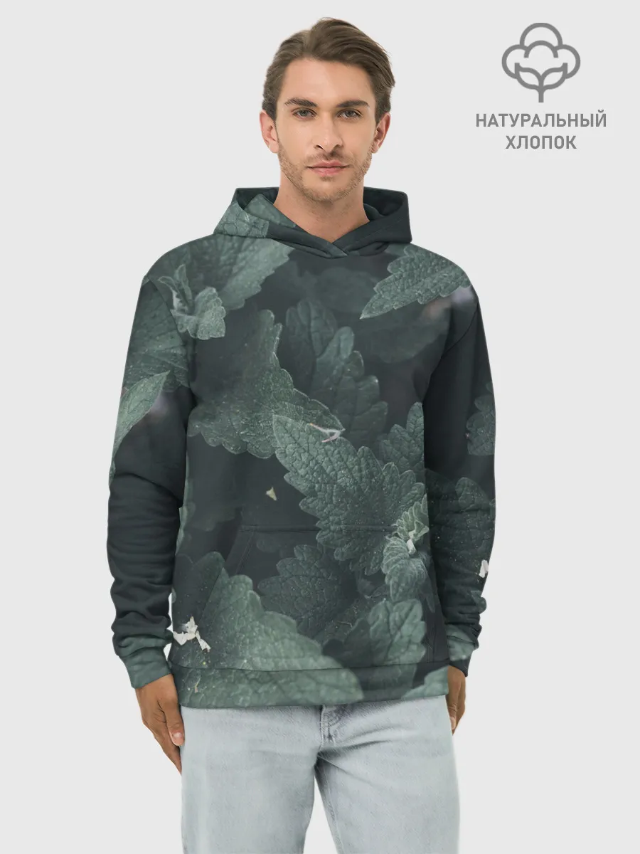 Худи мужской база хлопок / Мята.