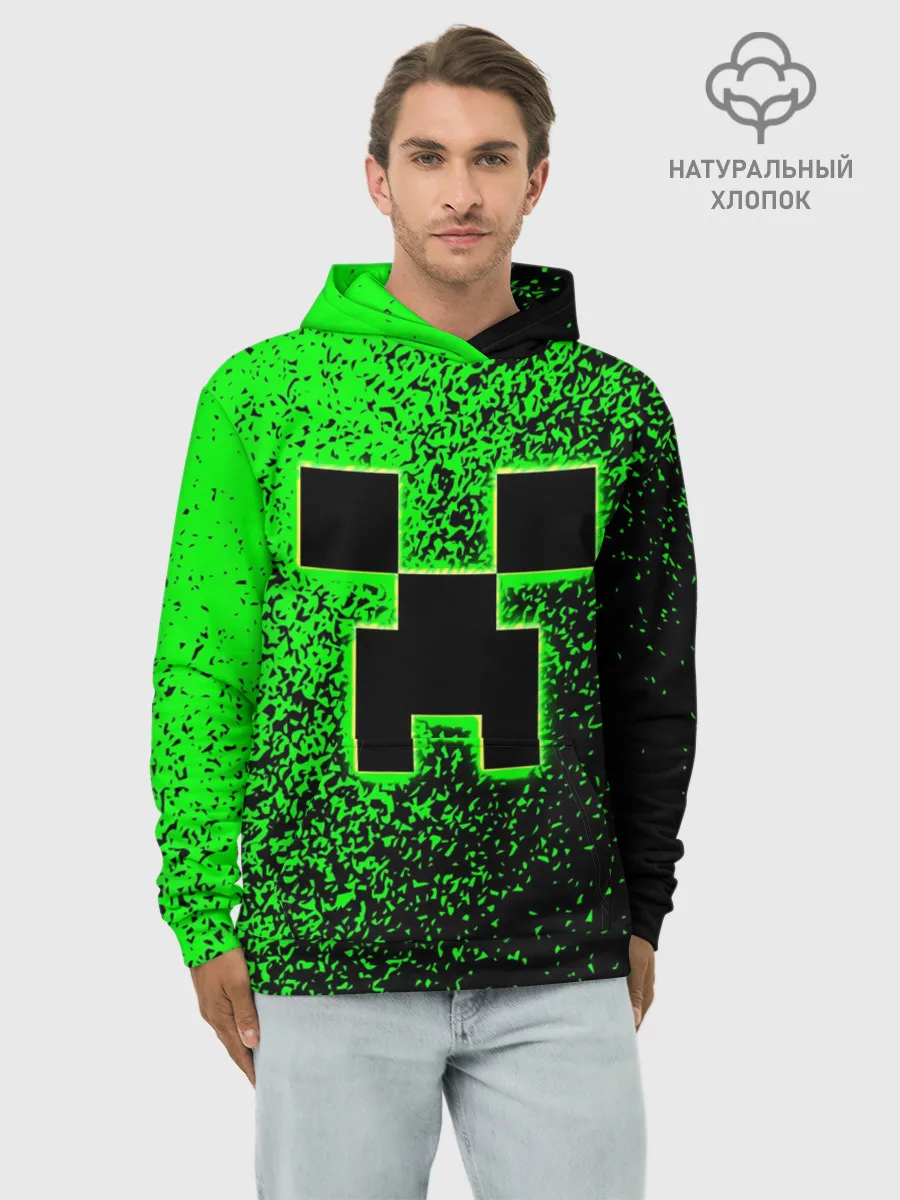 Худи мужской база хлопок / MINECRAFT